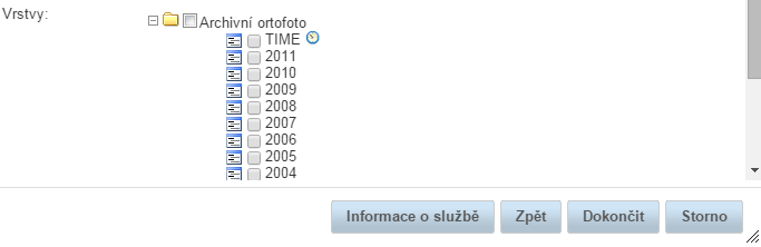 Časová značka u vrstvy