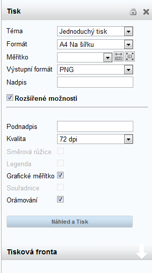 Tiskový dialog Tiskový dialog