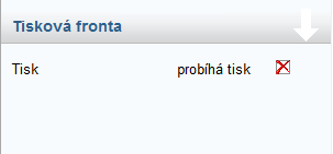 Tisková fronta - průběh tisku Tisková fronta - průběh tisku