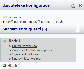 GUI nástroje s uloženými sestaveními