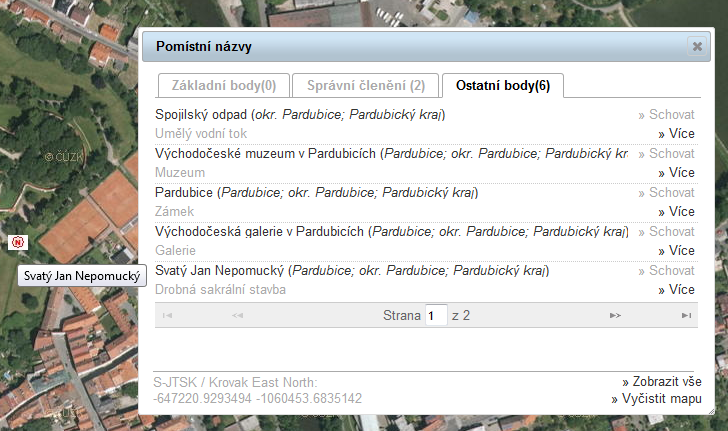 Objekt v mapě Objekt v mapě